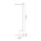 M6144 Cinto Floor Lamp 163cm 7W LED Polished Chrome