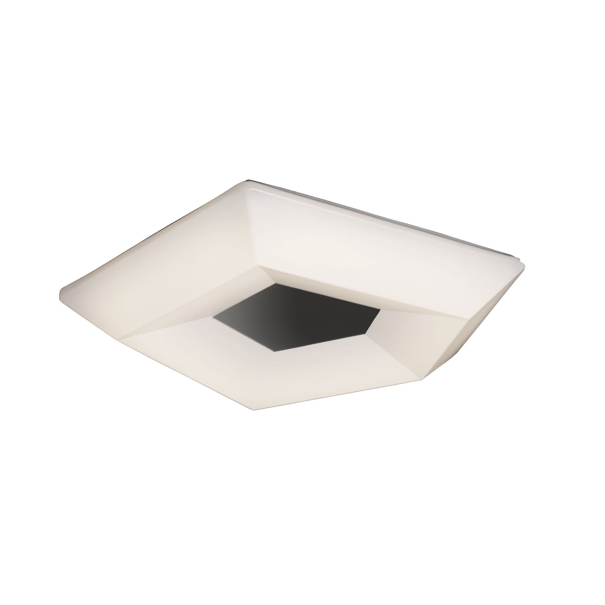 M3795 City Flush Ceiling 28W LED Large Polished Chrome / White Acrylic