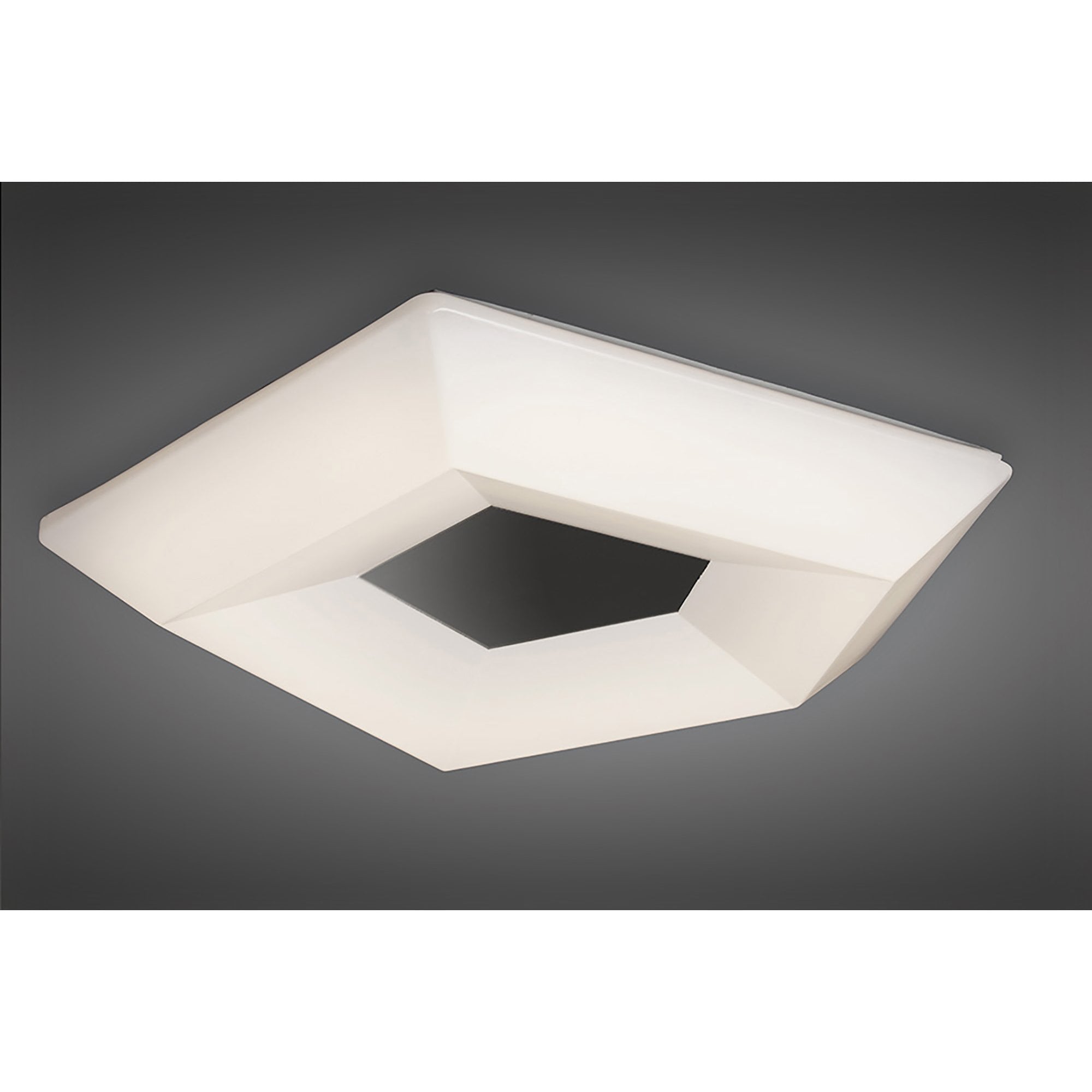 M3795 City Flush Ceiling 28W LED Large Polished Chrome / White Acrylic