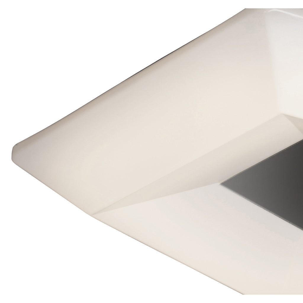 M3795 City Flush Ceiling 28W LED Large Polished Chrome / White Acrylic