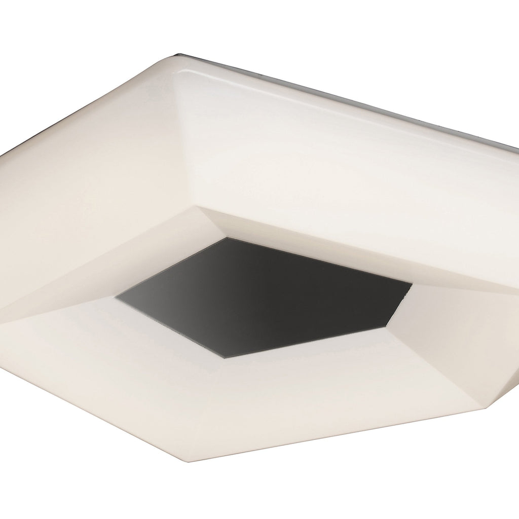 M3795 City Flush Ceiling 28W LED Large Polished Chrome / White Acrylic