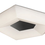 M3795 City Flush Ceiling 28W LED Large Polished Chrome / White Acrylic