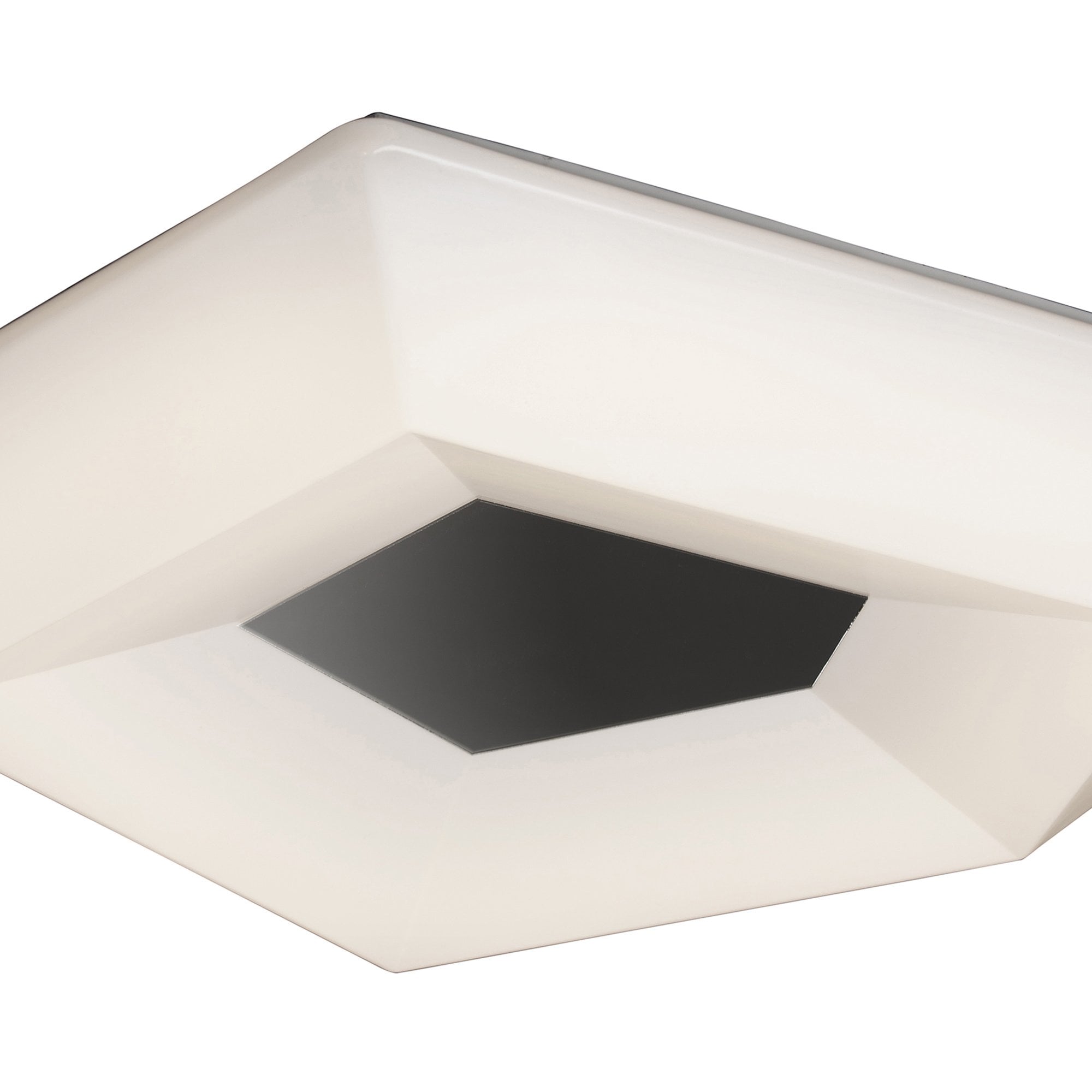 M3795 City Flush Ceiling 28W LED Large Polished Chrome / White Acrylic