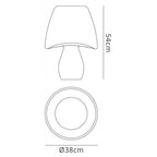 M1500 Cool Table Lamp 2 Light E27 Outdoor Opal White