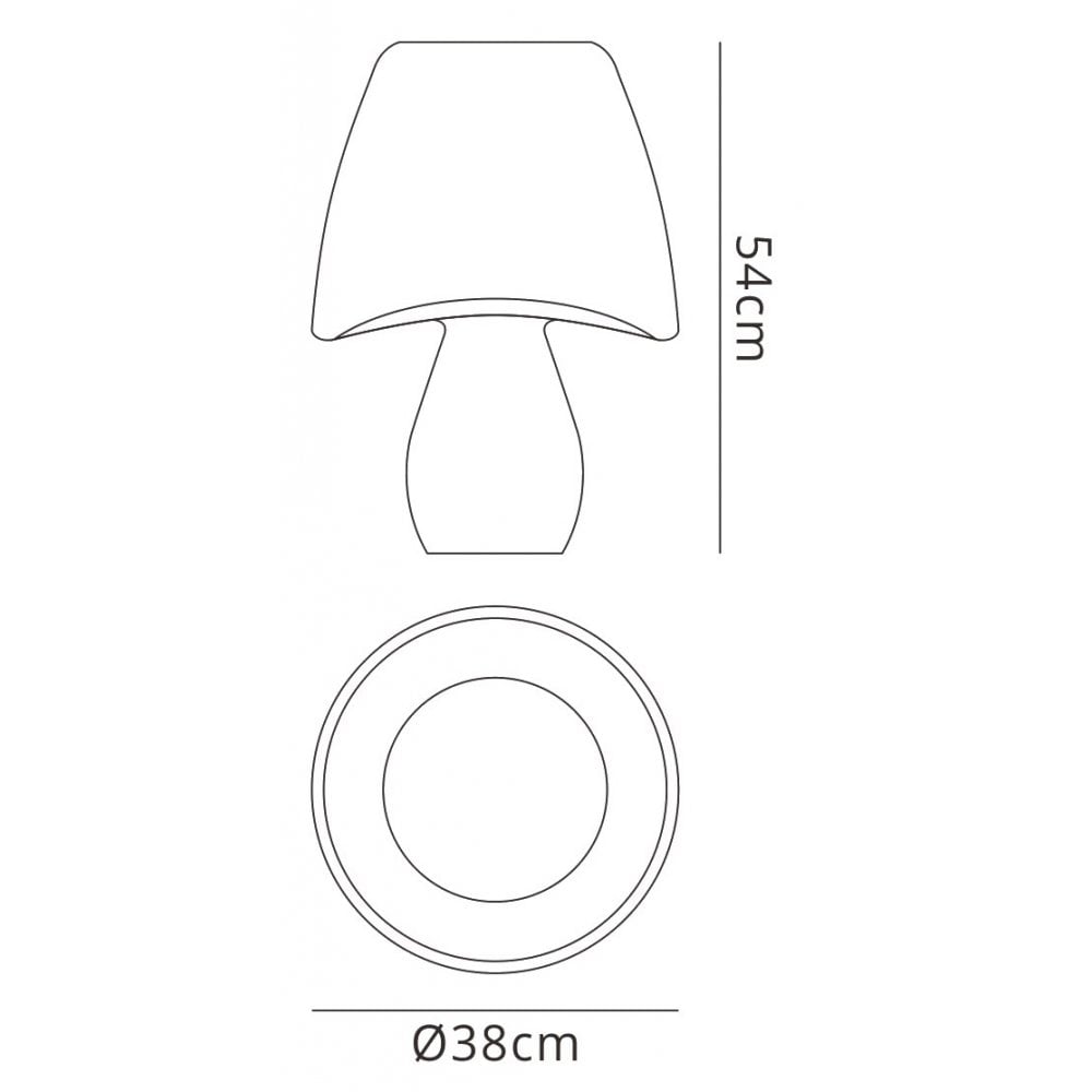 M1500 Cool Table Lamp 2 Light E27 Outdoor Opal White