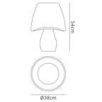 M1501 Cool Table Lamp 2 Light E27 In Line Switch Indoor Opal White