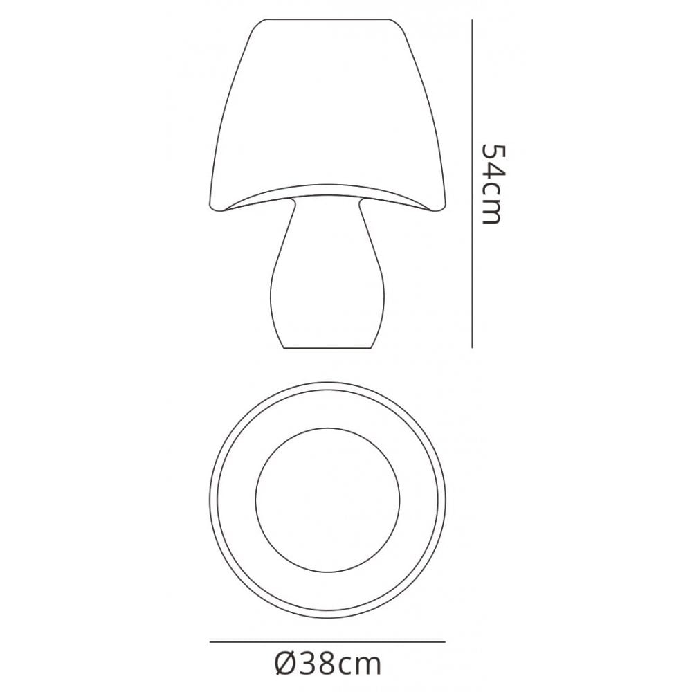 M1501 Cool Table Lamp 2 Light E27 In Line Switch Indoor Opal White