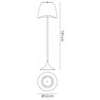 M1502 Cool Floor Lamp 2 Light E27 Foot Switch Indoor Matt White/Opal White
