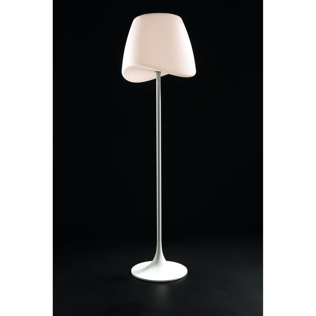 M1502 Cool Floor Lamp 2 Light E27 Foot Switch Indoor Matt White/Opal White
