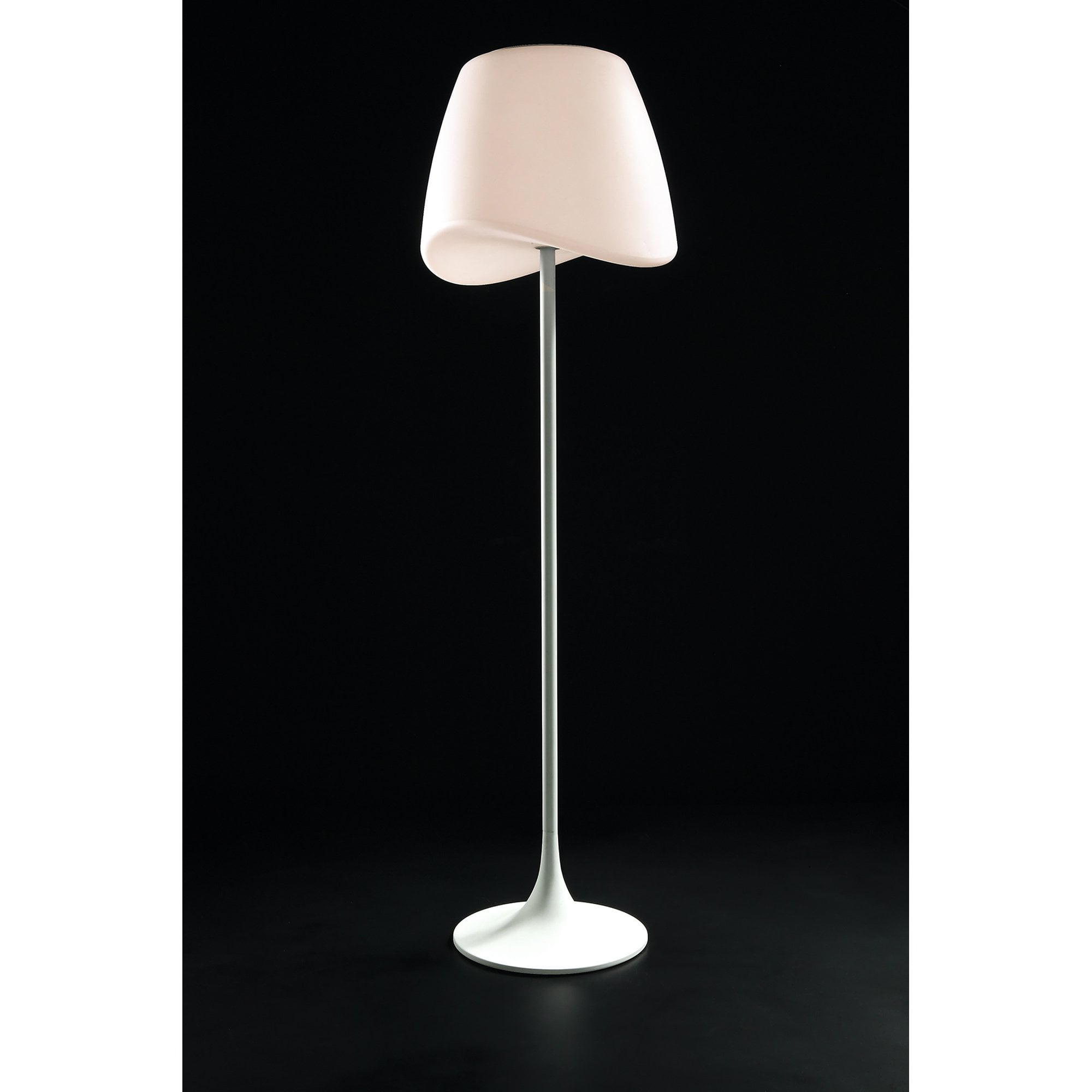 M1502 Cool Floor Lamp 2 Light E27 Foot Switch Indoor Matt White/Opal White