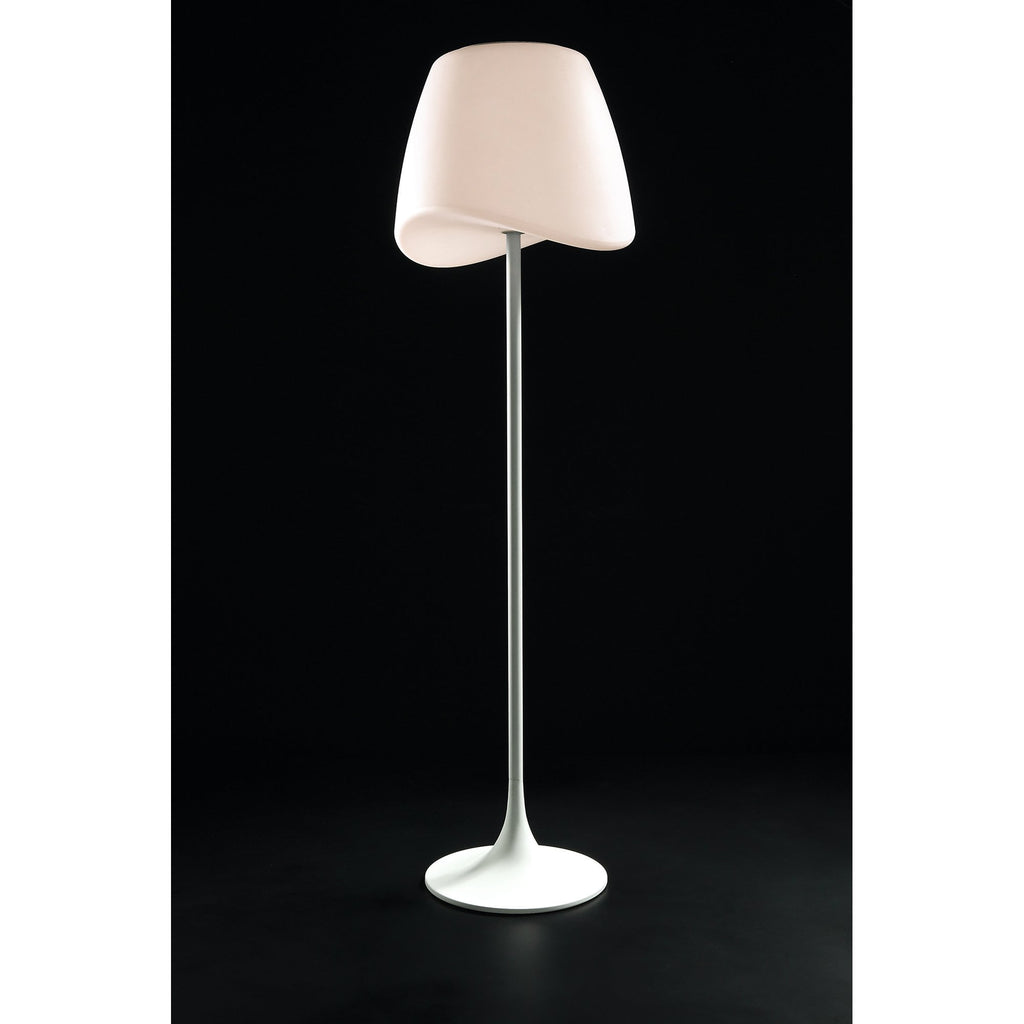 M1503 Cool Floor Lamp 2 Light CFL Outdoor Matt White/Opal White