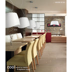 M1504 Cool Pendant 2 Light E27 Oval Outdoor Matt White/Opal White