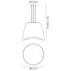 M1505 Cool Pendant 3 Light E27 Round Outdoor Matt White / Opal White