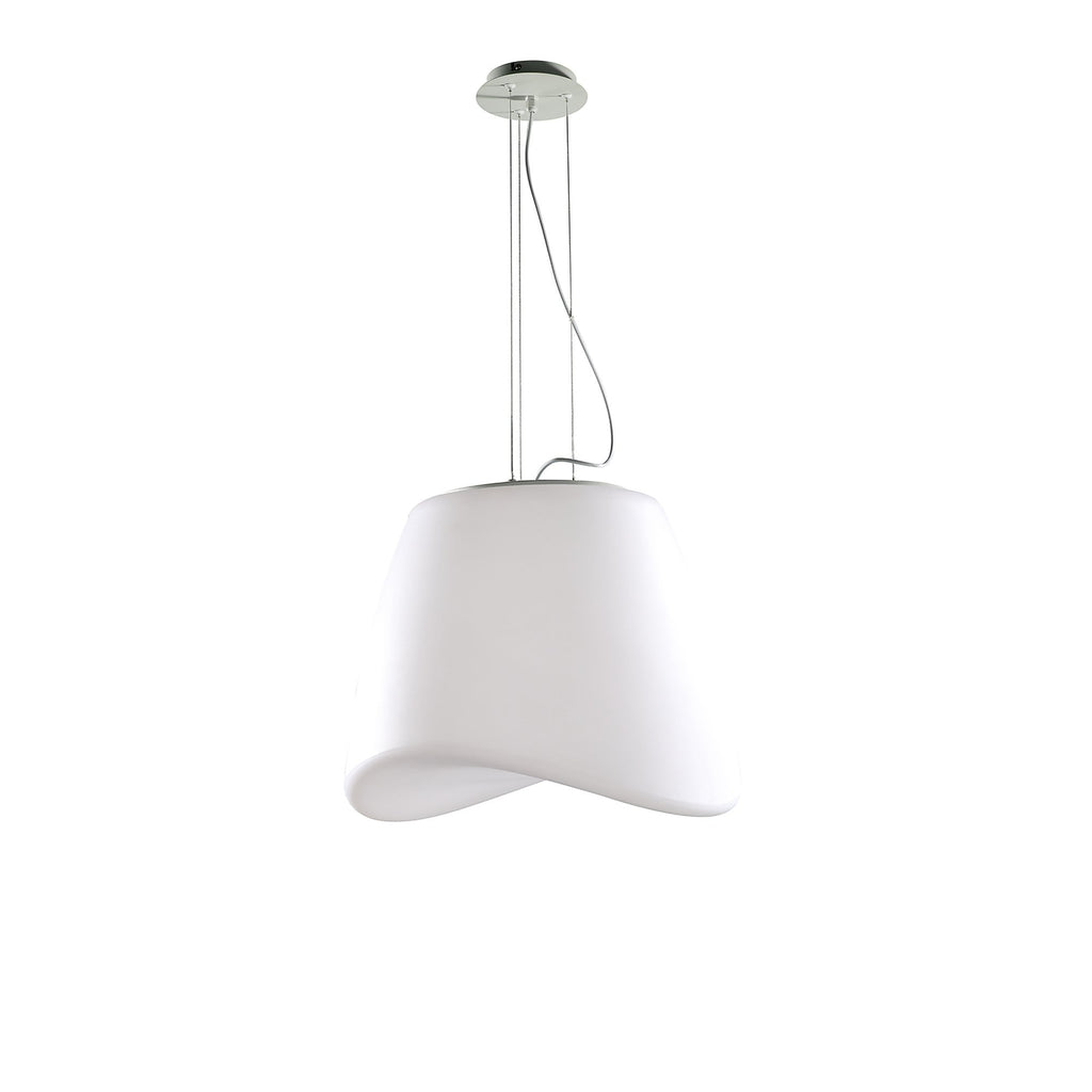 M1505 Cool Pendant 3 Light E27 Round Outdoor Matt White / Opal White