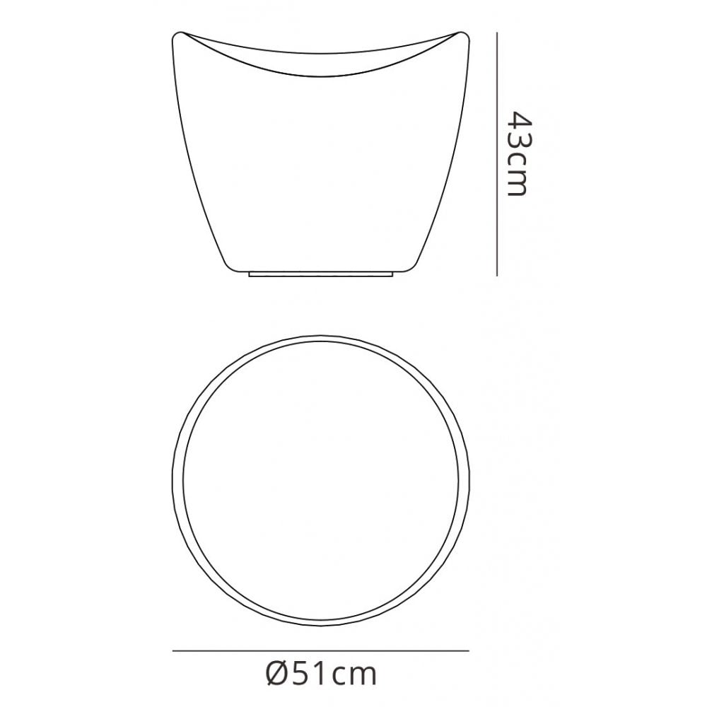 M1506 Cool Stool Rechargeable LED RGB Outdoor Opal White (S)