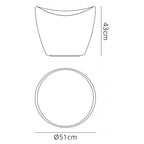M1506 Cool Stool Rechargeable LED RGB Outdoor Opal White (S)