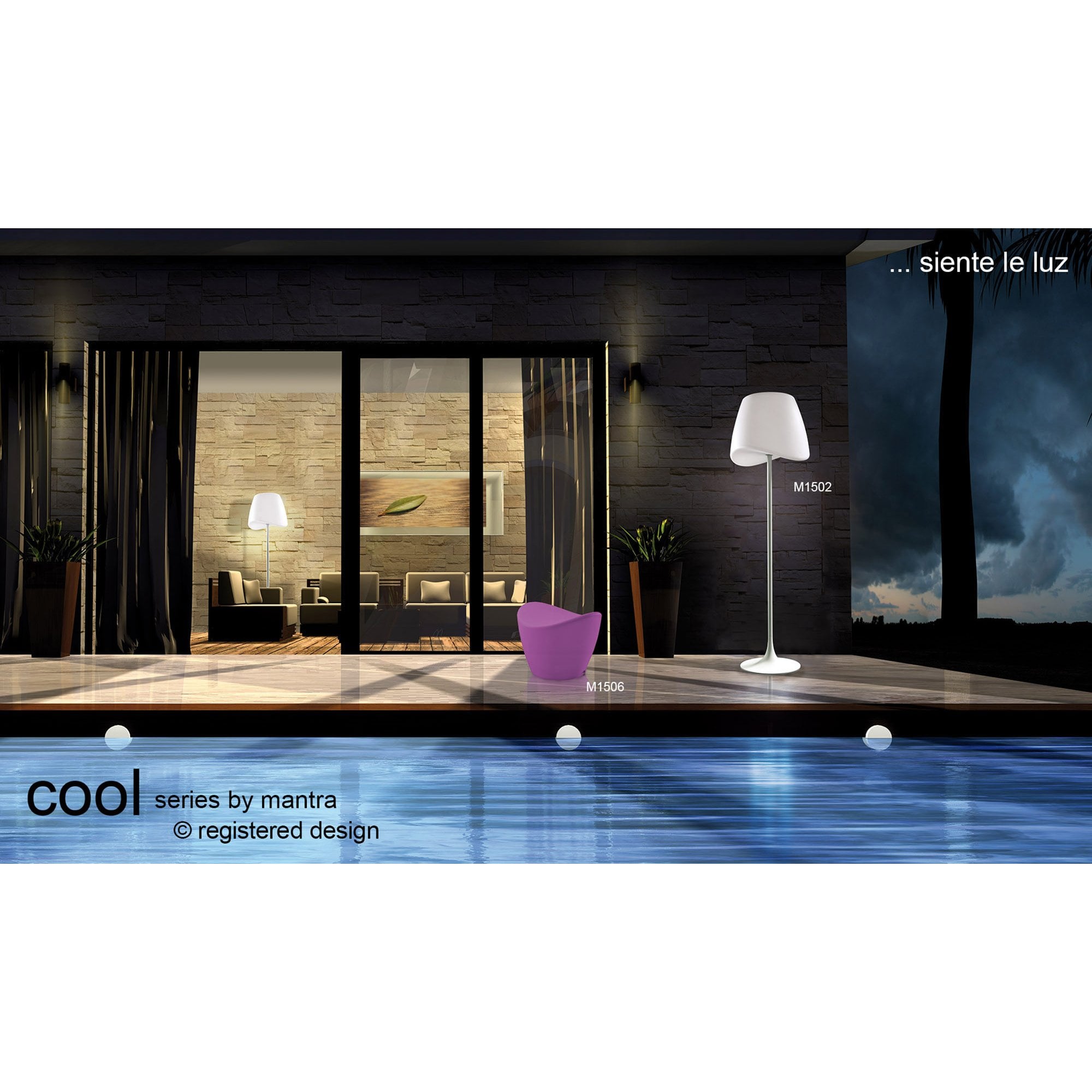 M1506 Cool Stool Rechargeable LED RGB Outdoor Opal White