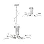M6105 Corinto Ceiling 90cm 60W LED Silver Chrome