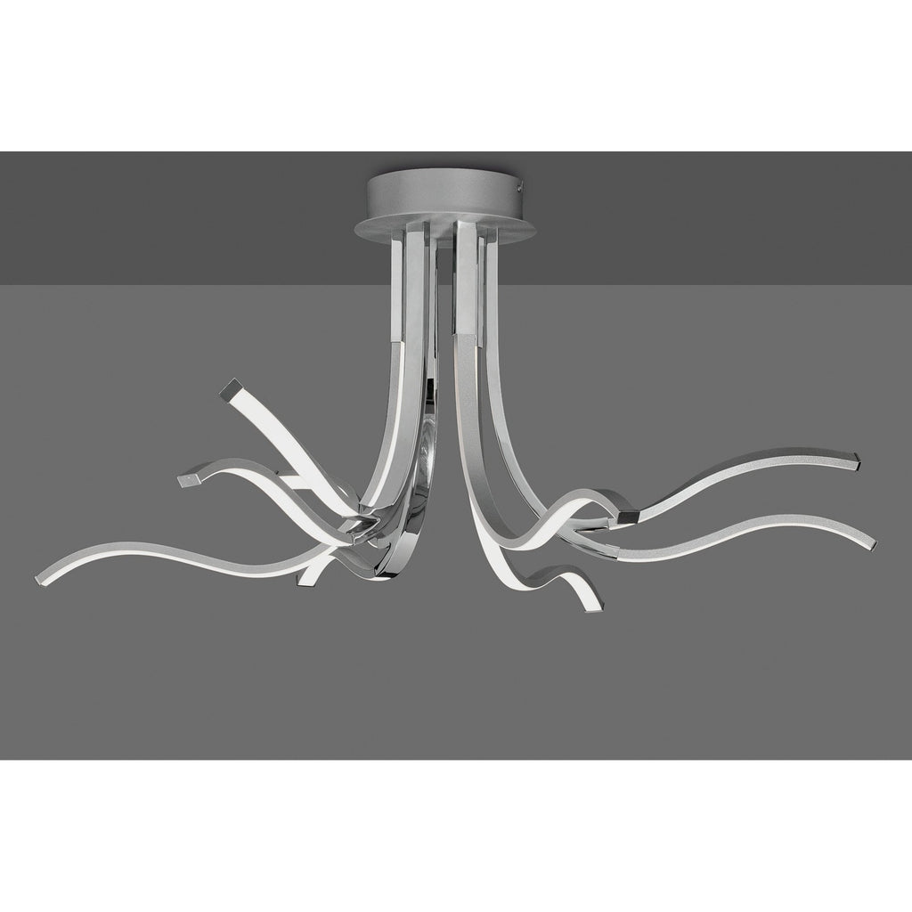 M6105 Corinto Ceiling 90cm 60W LED Silver Chrome