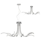 M6106 Corinto Ceiling 140cm 80W LED Silver Chrome