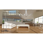 M6106 Corinto Ceiling 140cm 80W LED Silver Chrome