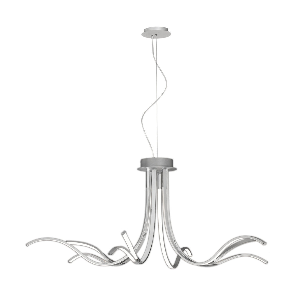 M6106 Corinto Ceiling 140cm 80W LED Silver Chrome