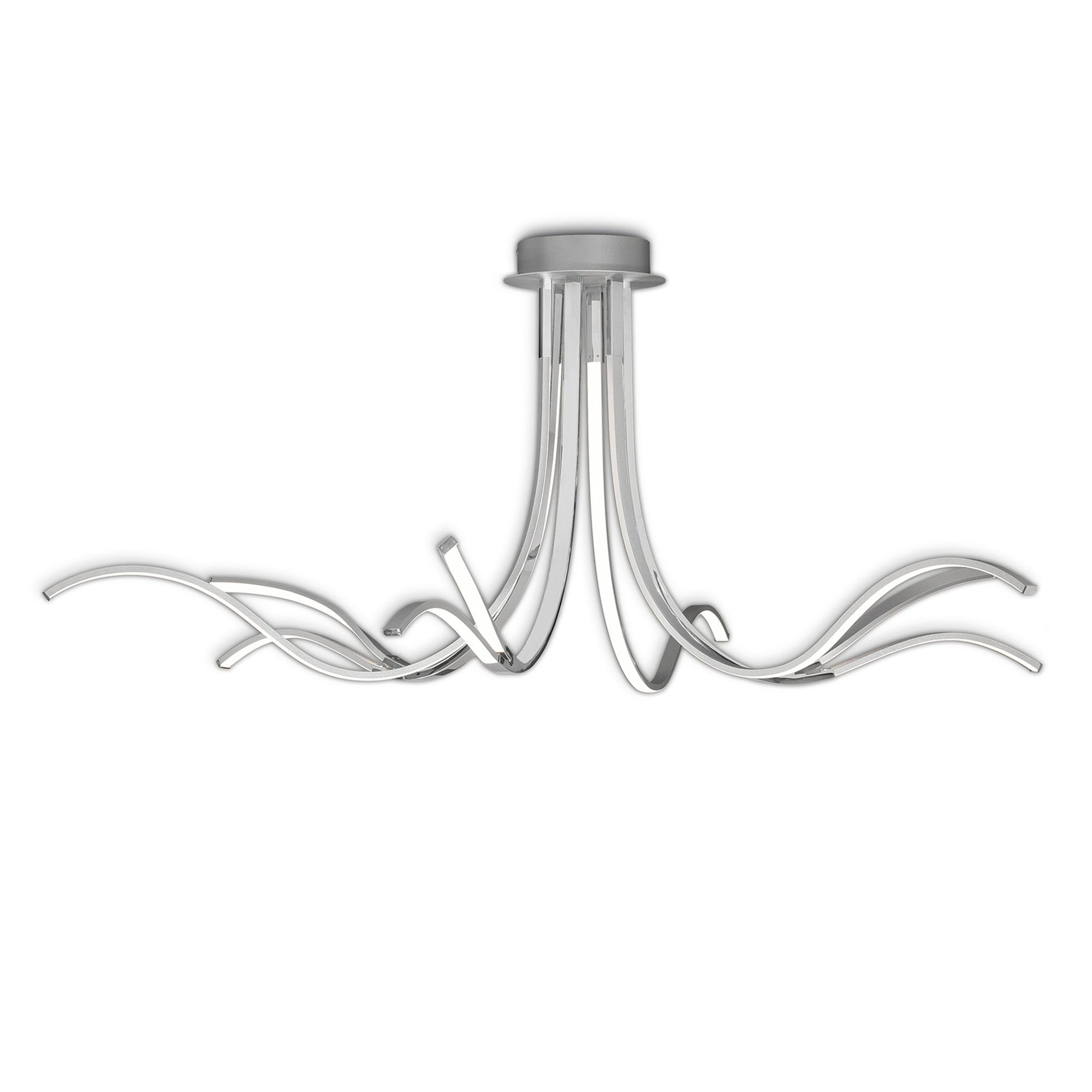 M6106 Corinto Ceiling 140cm 80W LED Silver Chrome