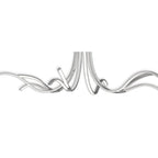 M6106 Corinto Ceiling 140cm 80W LED Silver Chrome