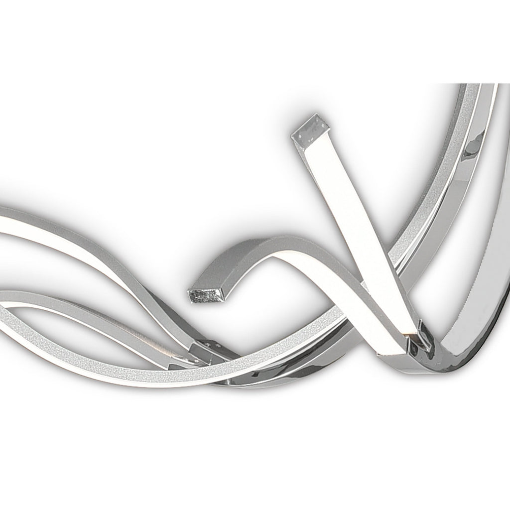 M6106 Corinto Ceiling 140cm 80W LED Silver Chrome