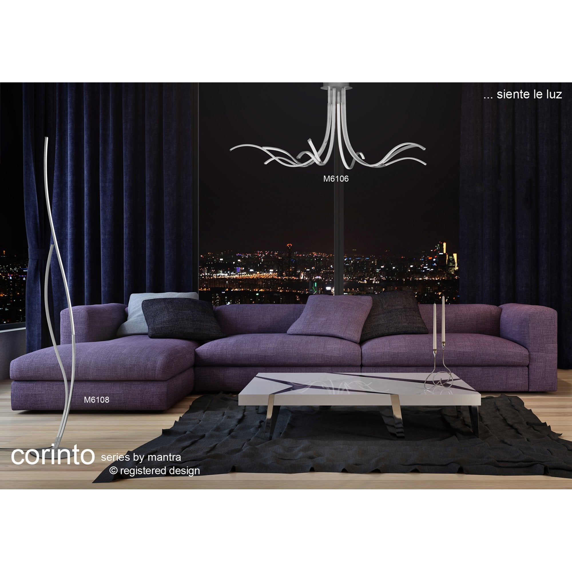 M6107 Corinto Wall Light 12W LED Silver Chrome (S)