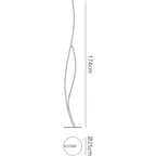 M6108 Corinto Floor Lamp 174cm 30W LED Silver Chrome