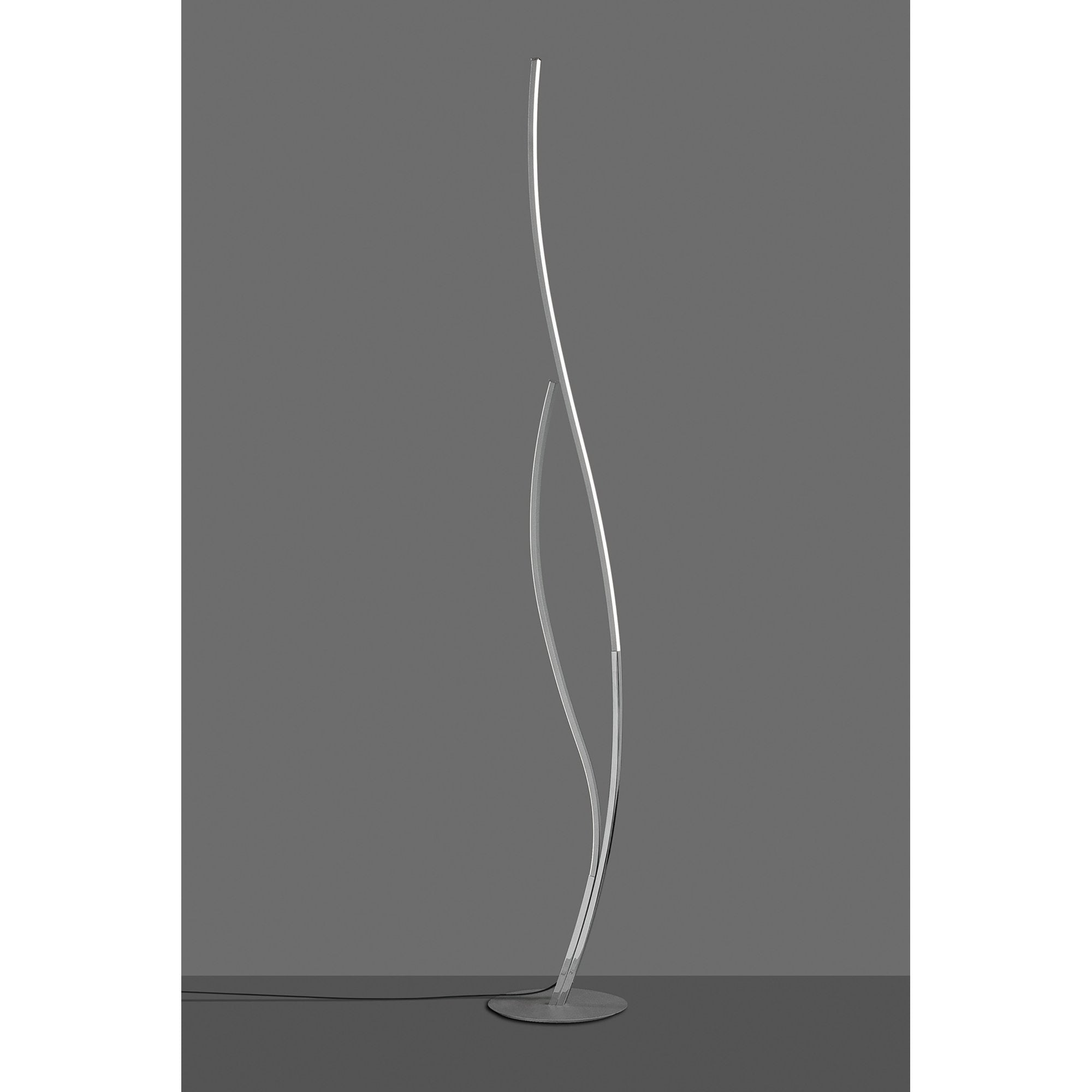 M6108 Corinto Floor Lamp 174cm 30W LED Silver Chrome