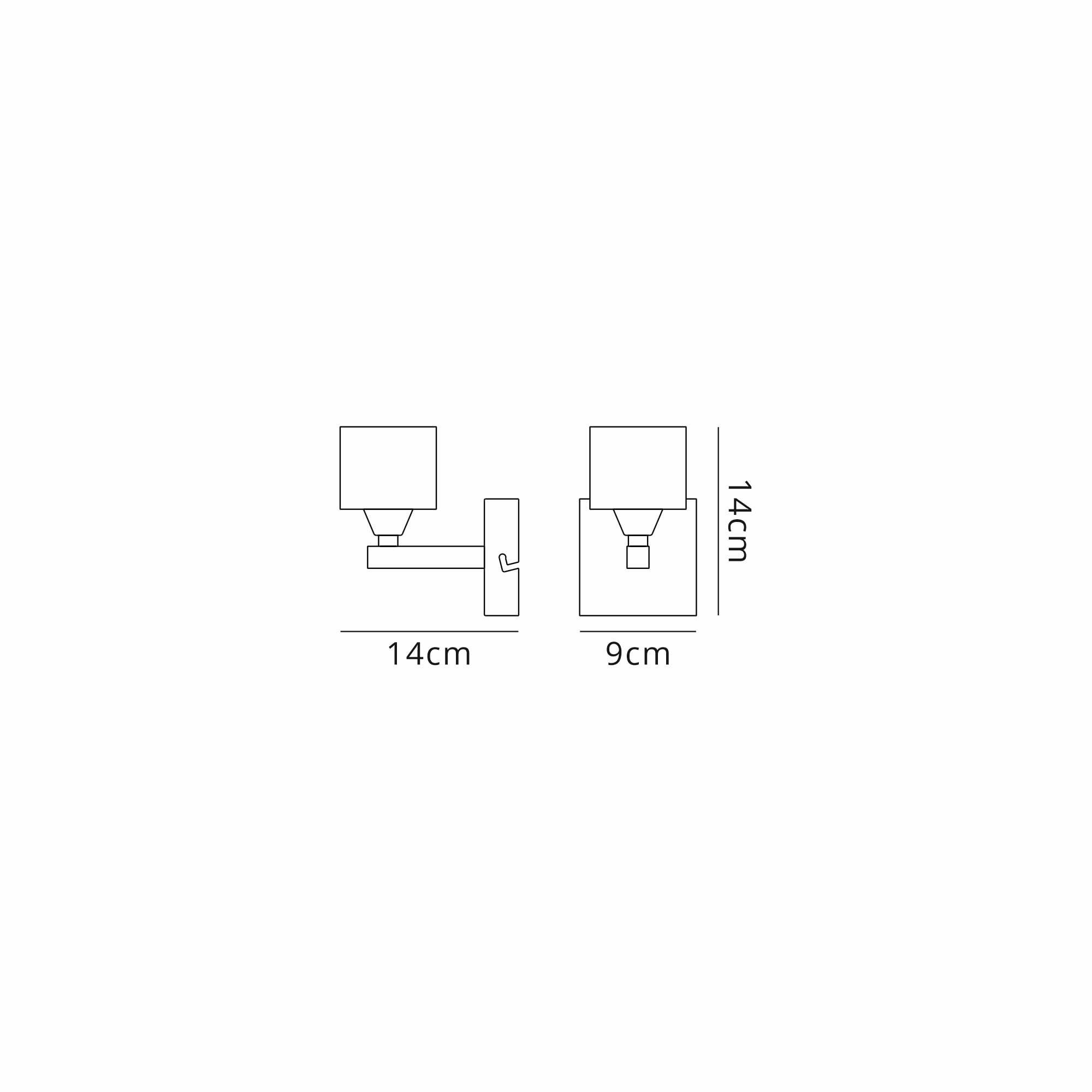 M2363 Cuadrax Wall Lamp 1 Light G9 Polished Chrome