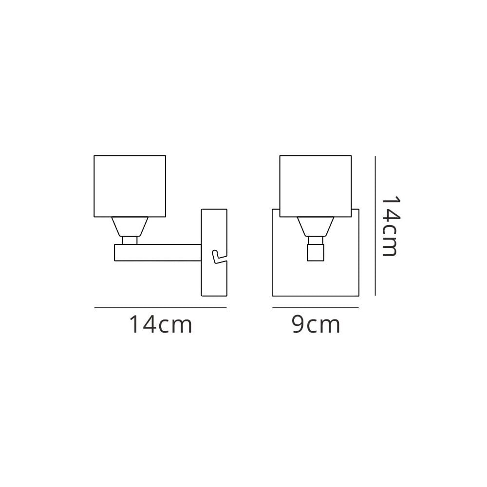 M2363AB/S Cuadrax Wall Switched 1 Light G9 Antique Brass