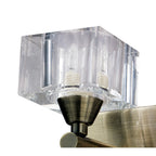 M2363AB/S Cuadrax Wall Switched 1 Light G9 Antique Brass