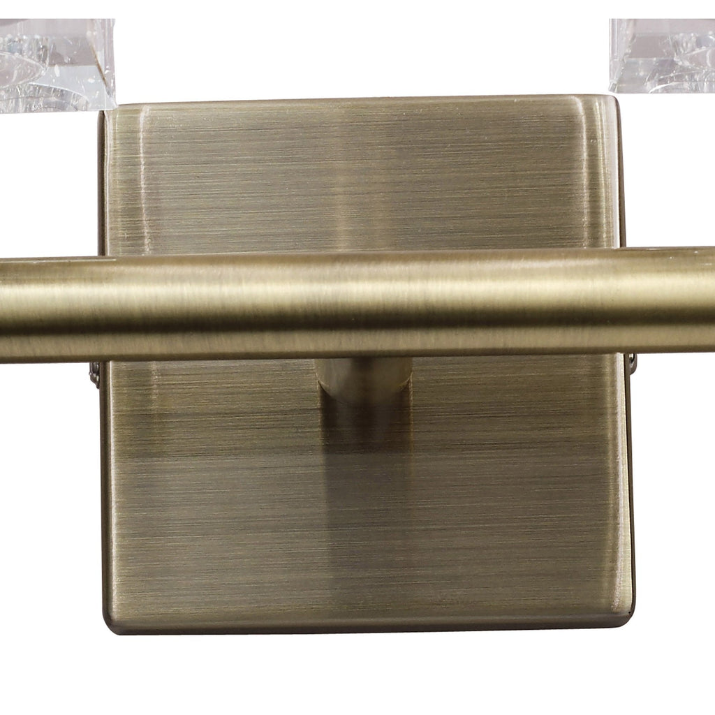 M2364AB/S Cuadrax Wall Switched 2 Light G9 Antique Brass