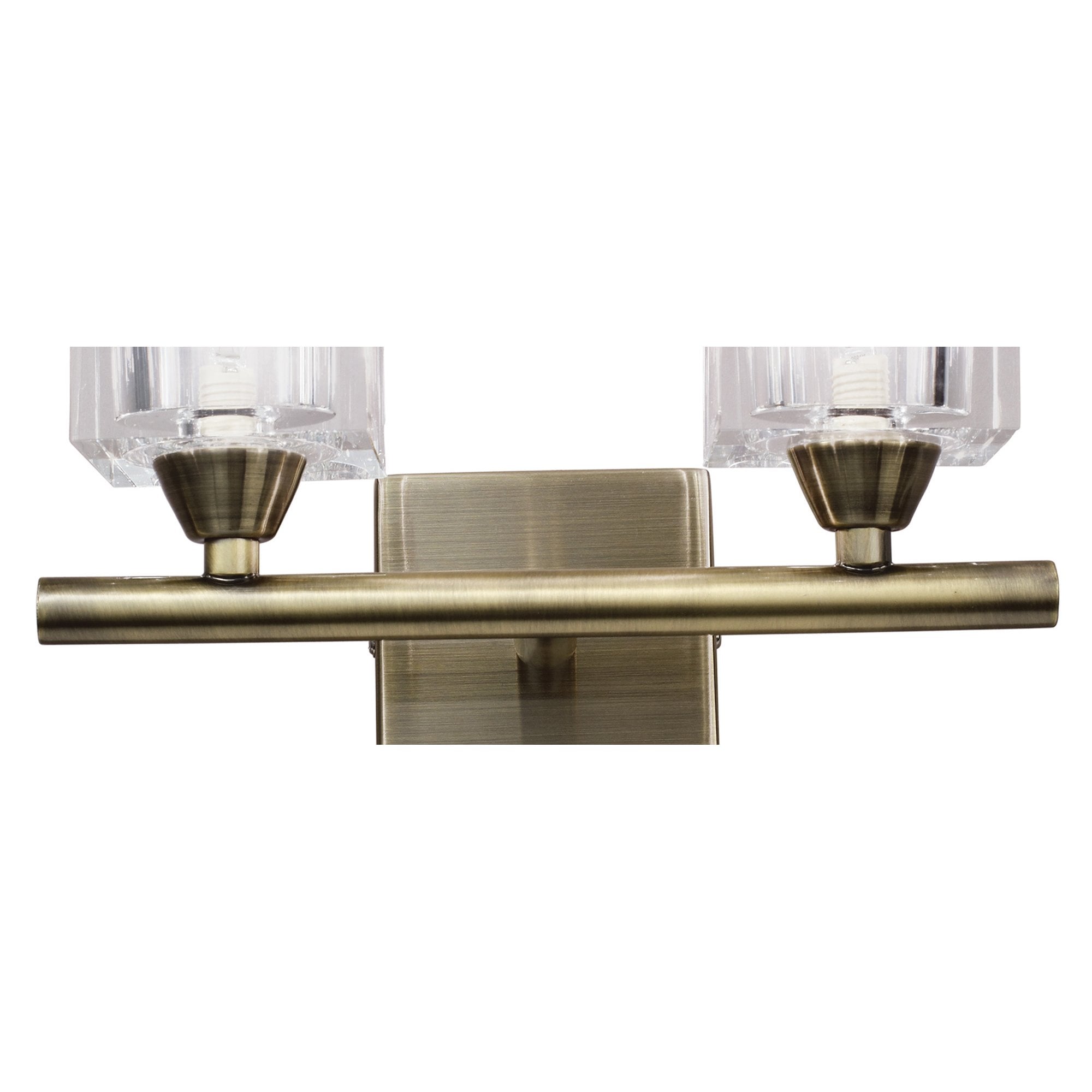 M2364AB/S Cuadrax Wall Switched 2 Light G9 Antique Brass