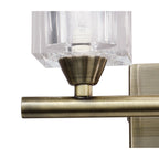 M2364AB/S Cuadrax Wall Switched 2 Light G9 Antique Brass