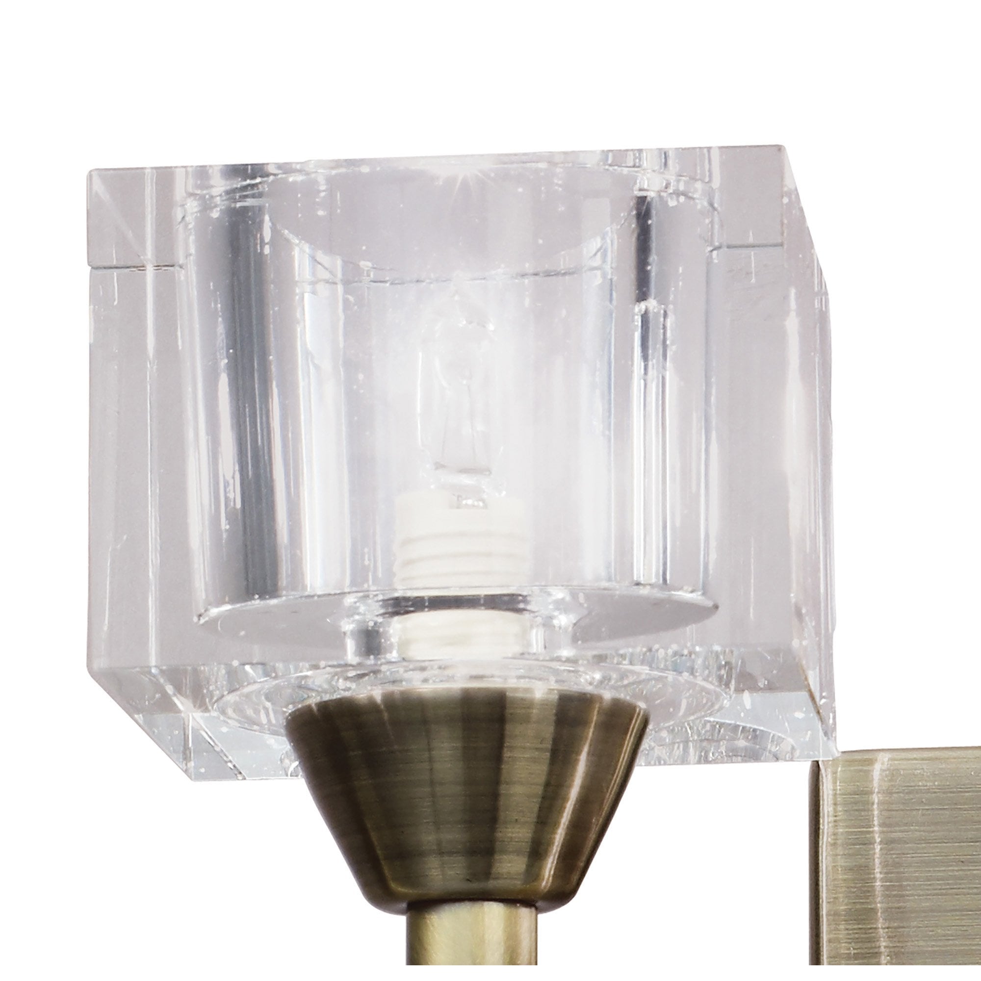 M2364AB/S Cuadrax Wall Switched 2 Light G9 Antique Brass