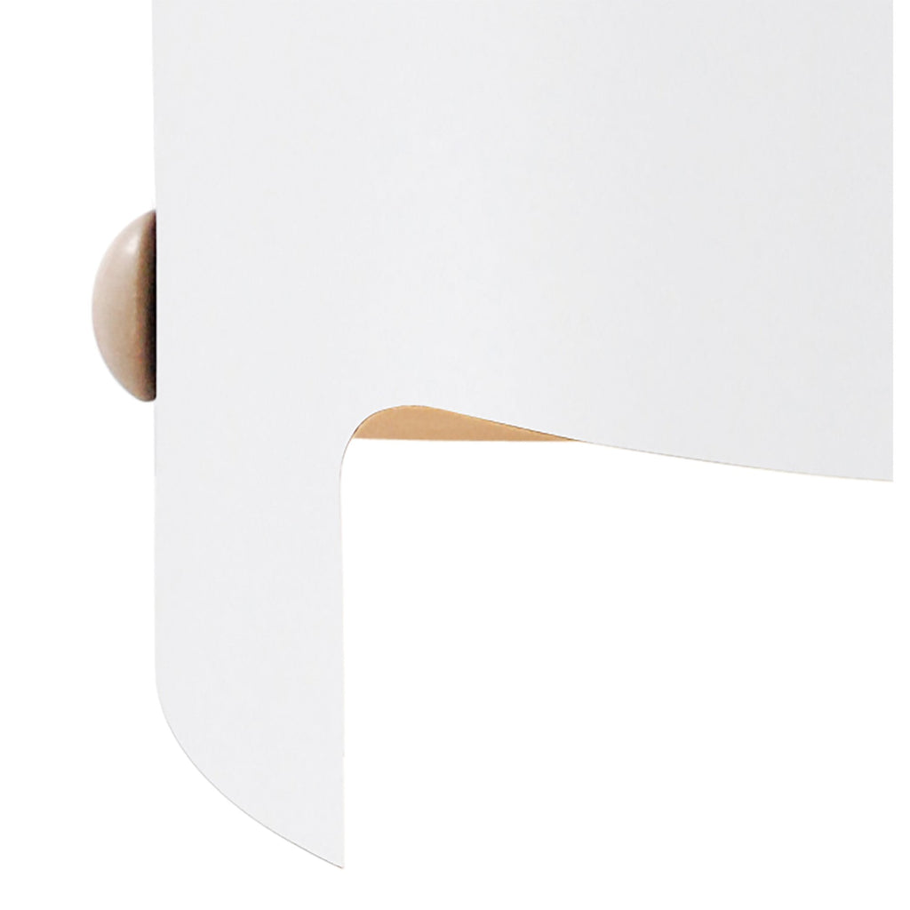 M5592 Cube Table Lamp Wide 1x40W White Metal / Wood