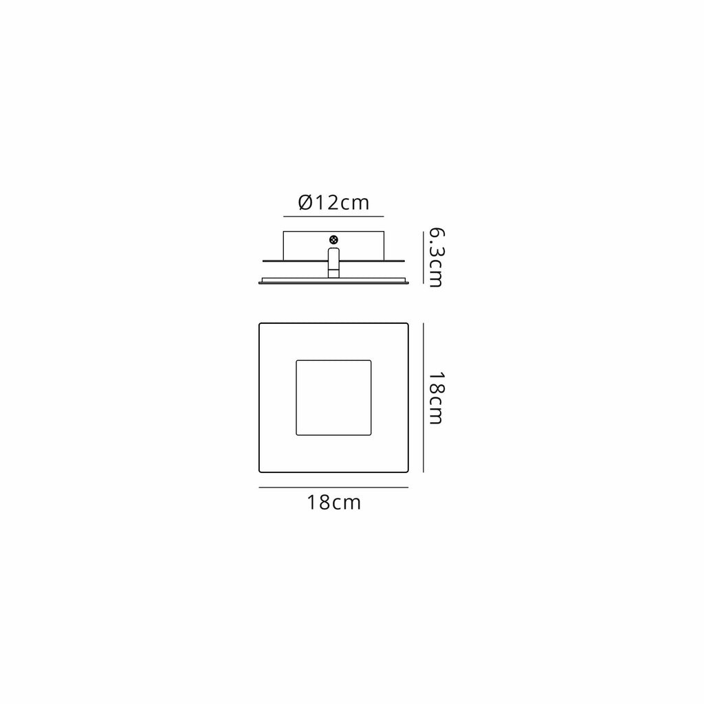 M8117 Dalia 18cm Wall Lamp 18W LED Gold/Rust Brown