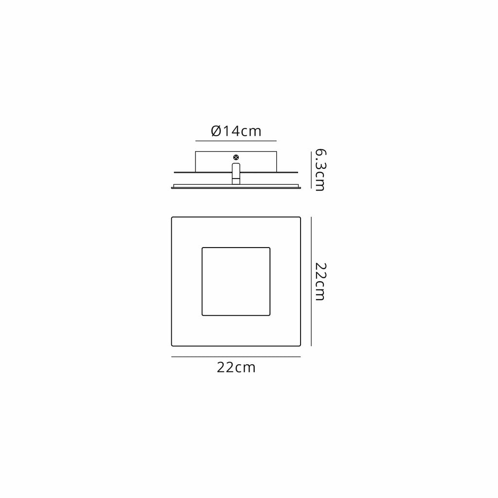 M8119 Dalia 22cm Wall Lamp 24W LED Gold/White