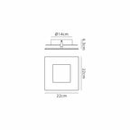 M8119 Dalia 22cm Wall Lamp 24W LED Gold/White