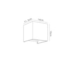M6527 Davos Outdoor Square Wall Lamp 2 x 6W LED Rust Brown