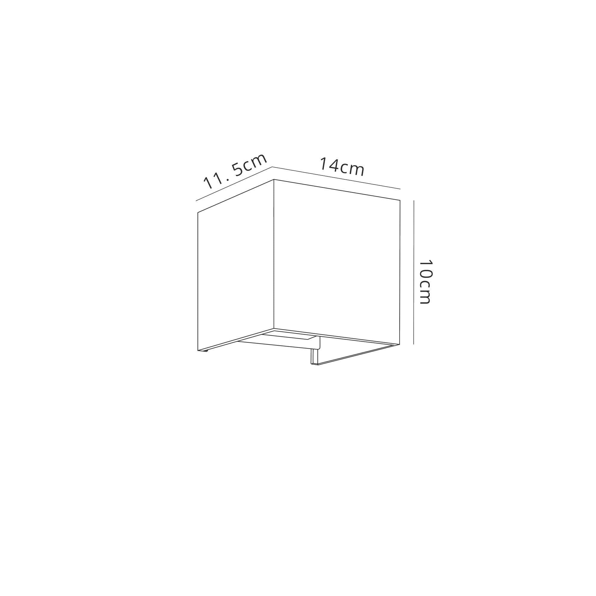 M6527 Davos Outdoor Square Wall Lamp 2 x 6W LED Rust Brown