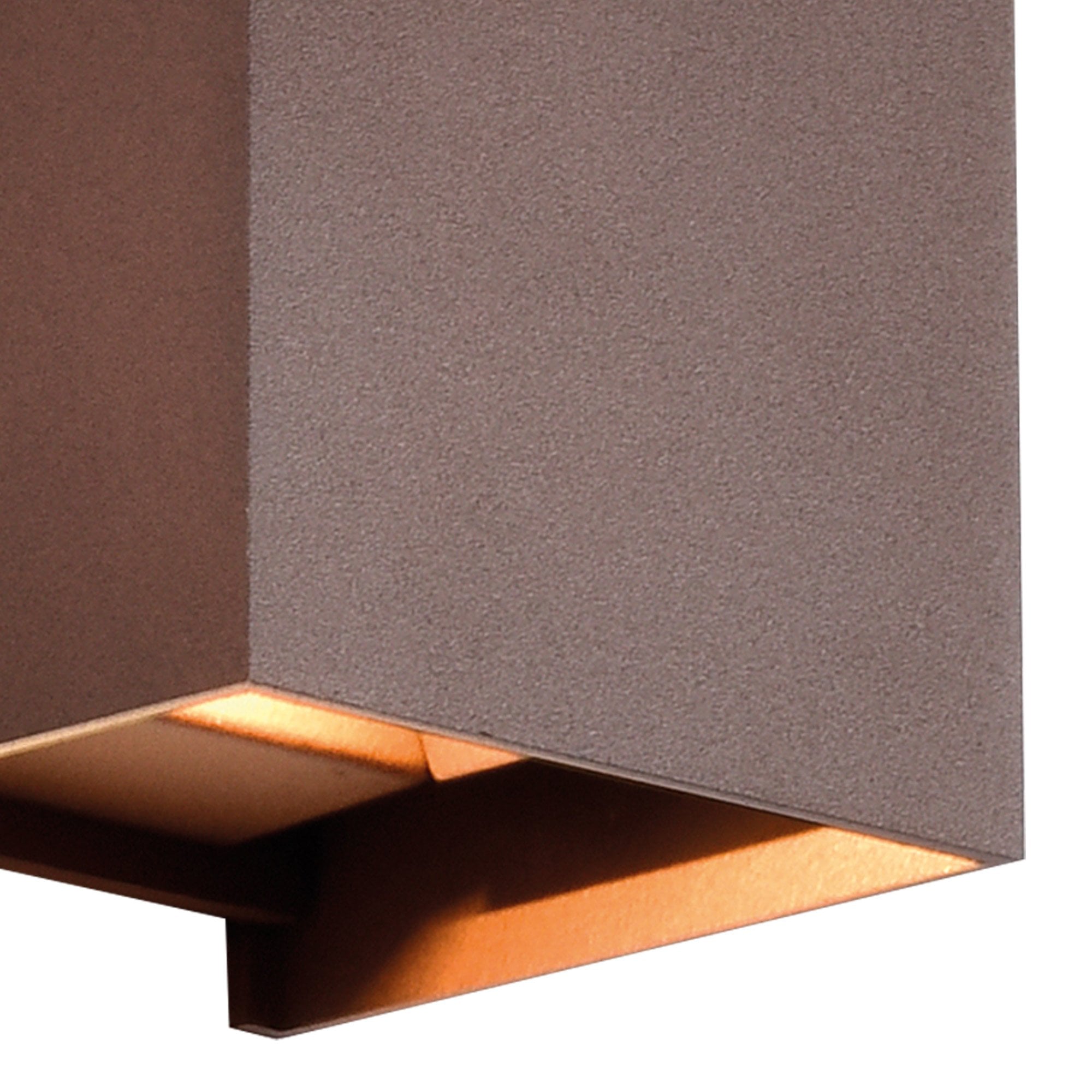 M6527 Davos Outdoor Square Wall Lamp 2 x 6W LED Rust Brown
