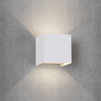 M7649 Davos Outdoor Square Wall Lamp 2 x 6W LED Sand Black