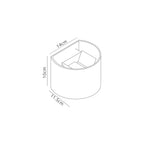 M7646 Davos Outdoor Round Wall Lamp 2 x 6W LED Sand White
