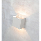 M7646 Davos Outdoor Round Wall Lamp 2 x 6W LED Sand White