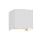 M7648 Davos Outdoor Square Wall Lamp 2 x 6W LED Sand White